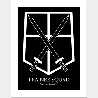 attack on titan logo trainee squad Posters and Art